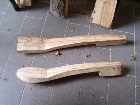 Cucchiaio e spatola abbozzati